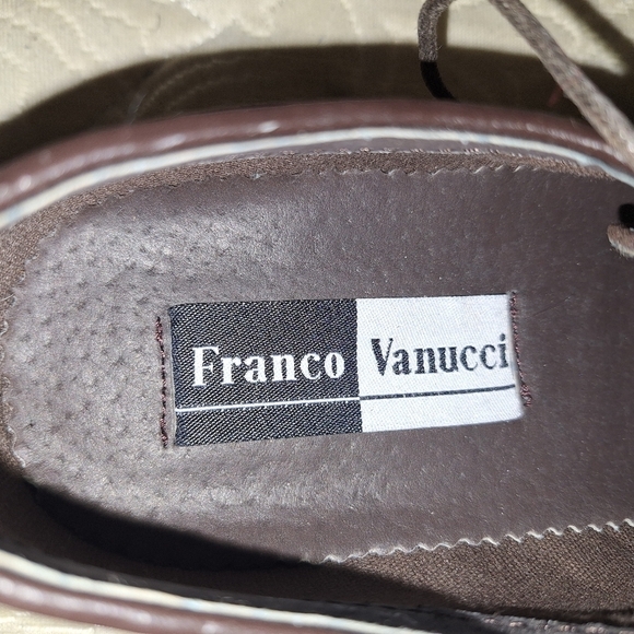 A pair of Franco Vanucci brown suede men's loafers in a size 10.5. EUC. - Picture 13 of 13